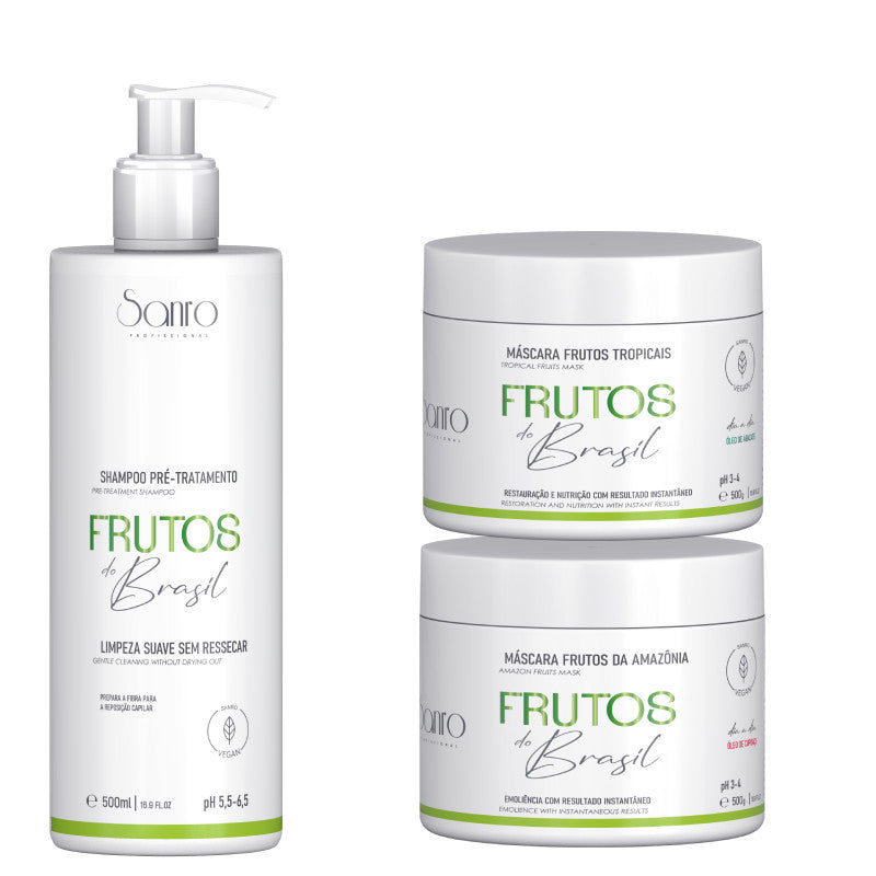 Kit Capilar Frutos do Brasil 500ml 🌿 | Nutrição Intensa, Brilho e Força Natural